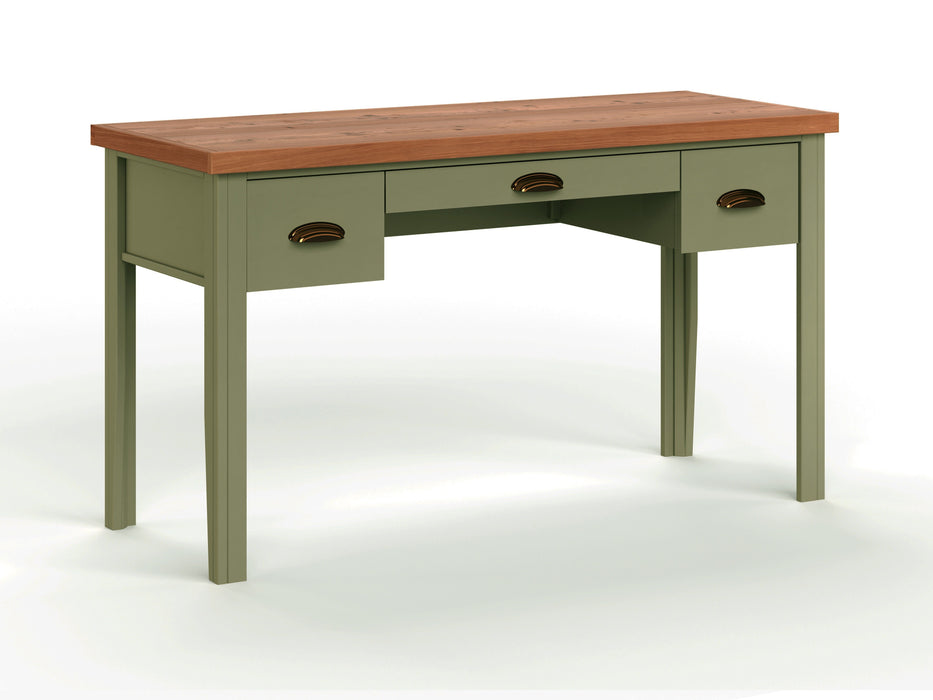 Vineyard - 53" Writing Desk - Sage Green And Fruitwood