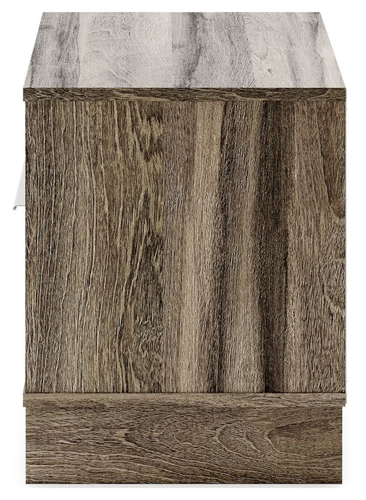 Shallifer - Marrom - Mesa de cabeceira com uma gaveta