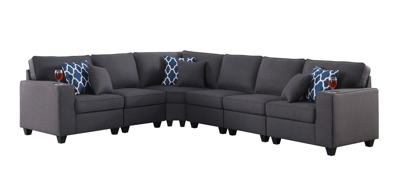 Cooper - 6 Piece Reversible Sectional Sofa With Cupholder