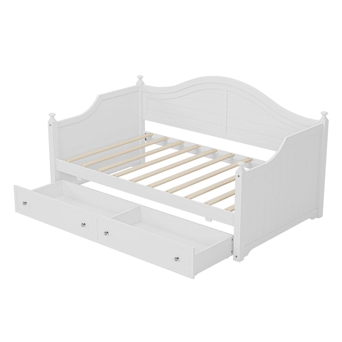 Daybed With 2 Storage Drawers, Sofa Bed With Handrail For Living Room Bedroom