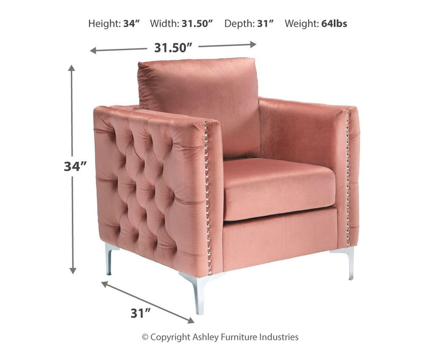 Lizmont - Blush Pink - Cadeira de destaque