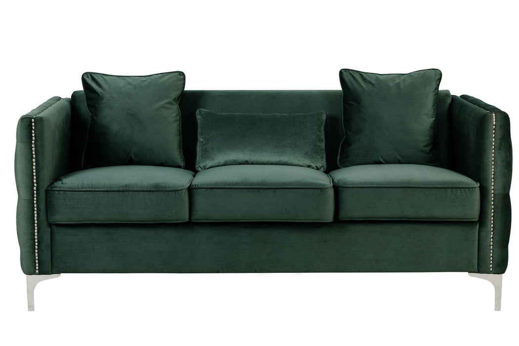 Bayberry - Velvet Sofa With 3 Pillows