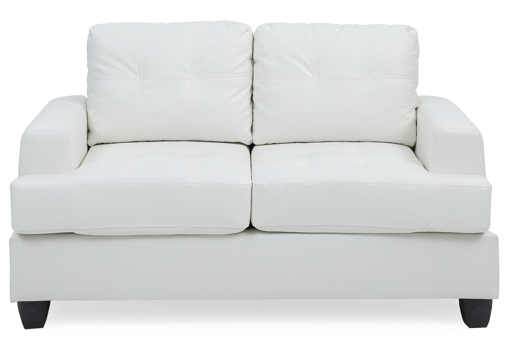 Glory Furniture Sandridge Loveseat, White - PU