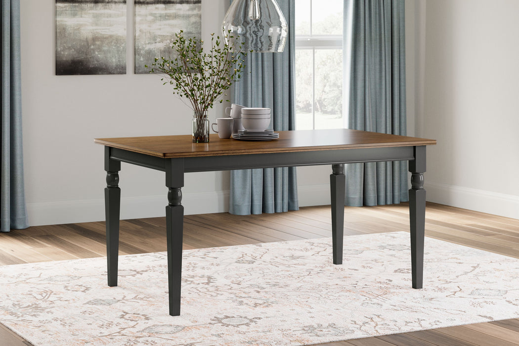 Owingsville - Negro / Marrón - Mesa de comedor rectangular