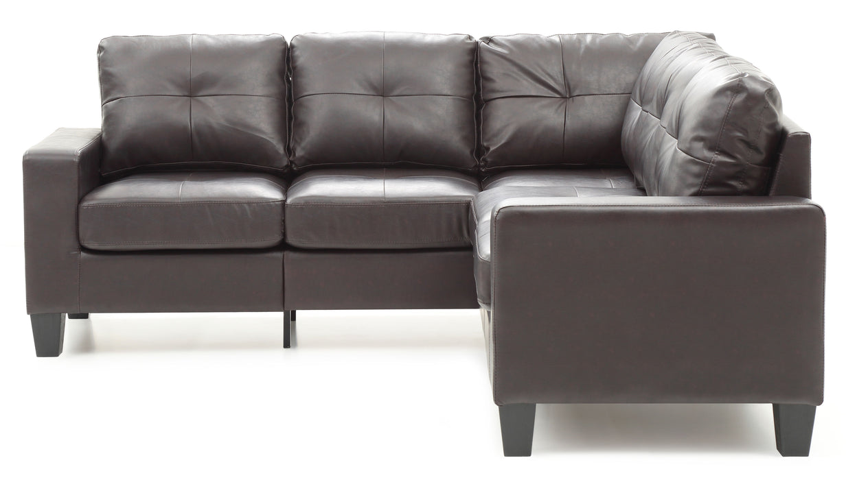 Glory Furniture Newbury Sectional, Dark Brown