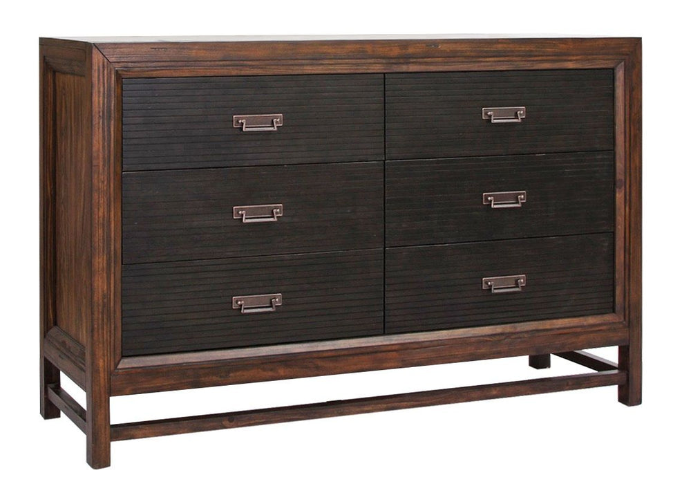 Branson - 6 Drawer Dresser, Two Tone - Brown