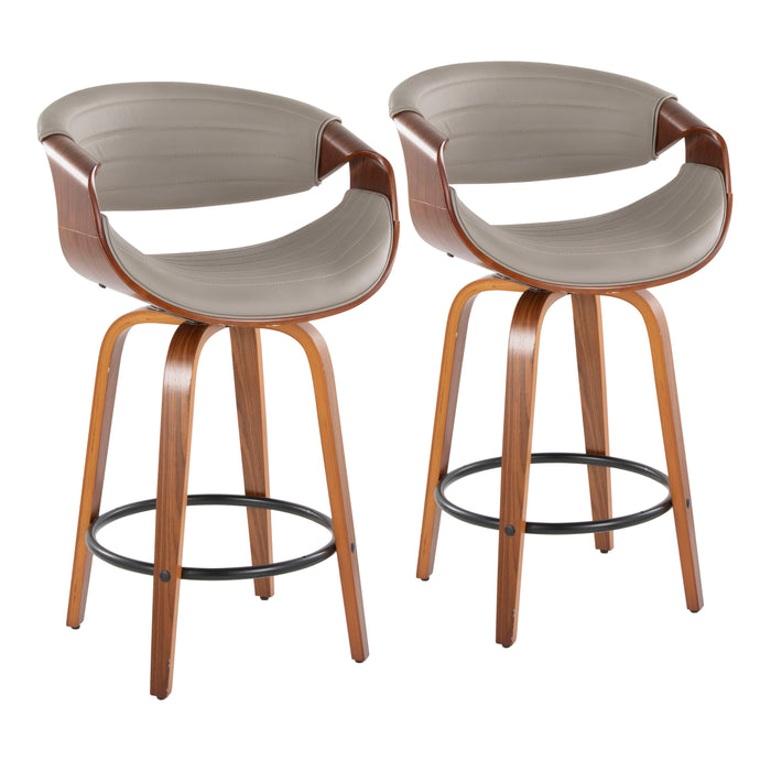 Symphony - Mid Century Stylish Design Modern Counter Stool (Set of 2)