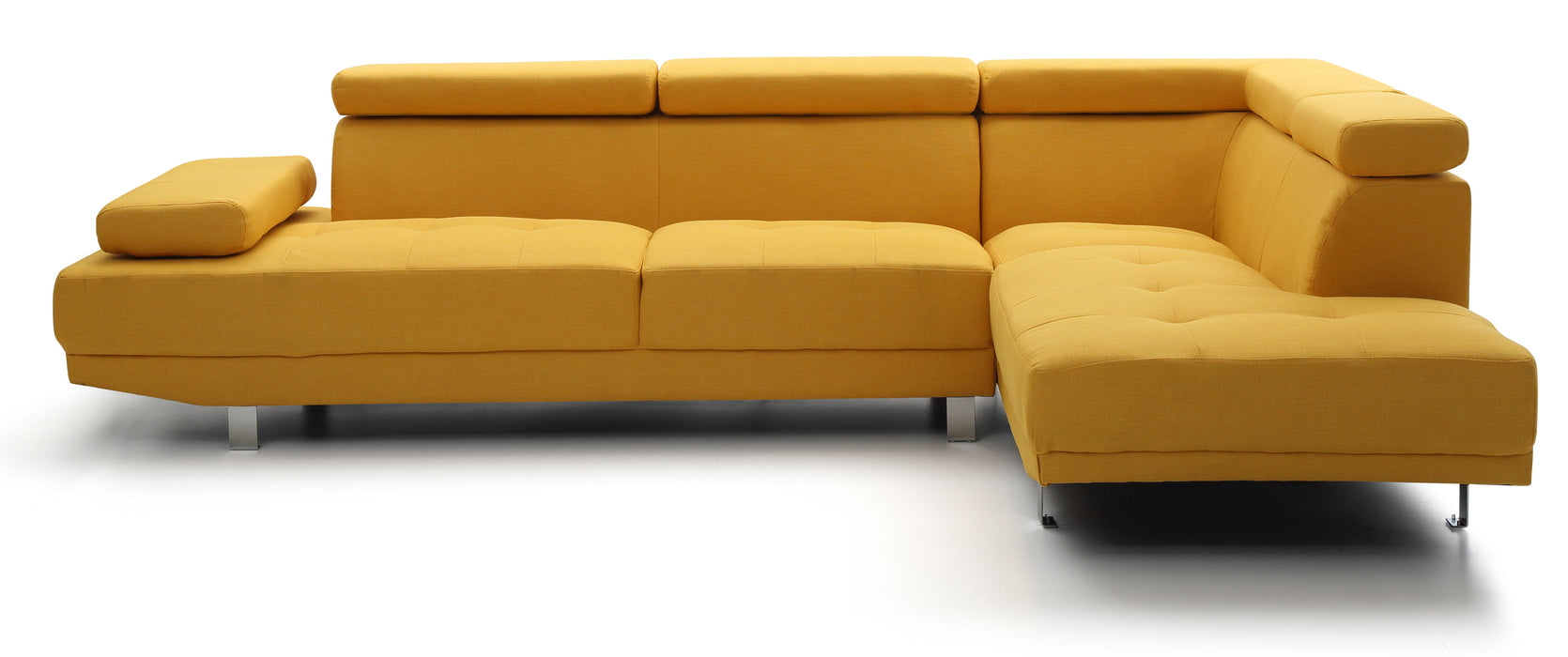 Glory Furniture Riveredge Sectional (2 Boxes), Yellow