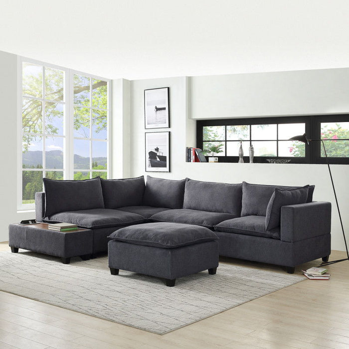 Madison - Modular Sectional Sofa Chaise With USB Storage Console Table