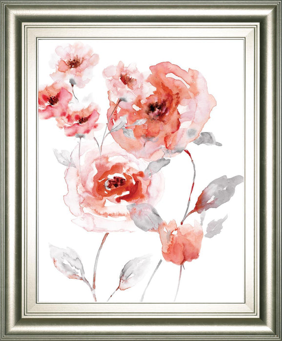 22x26 Translucent Blush II By Nan - Red