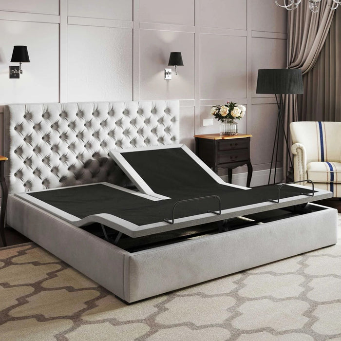 California King Adjustable Bed Flex Head - Black / Gray