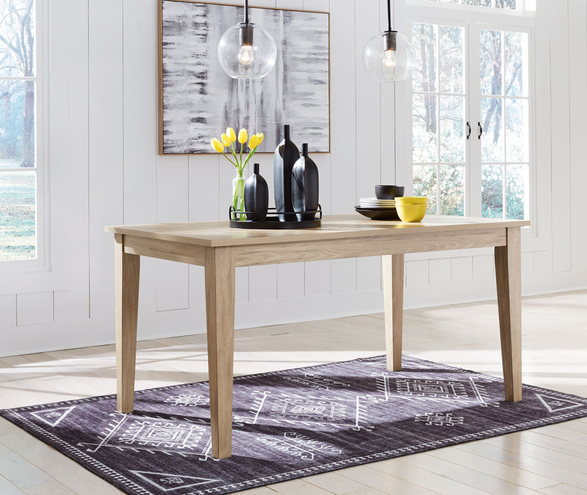 Gleanville - Marrón claro - Mesa de comedor rectangular