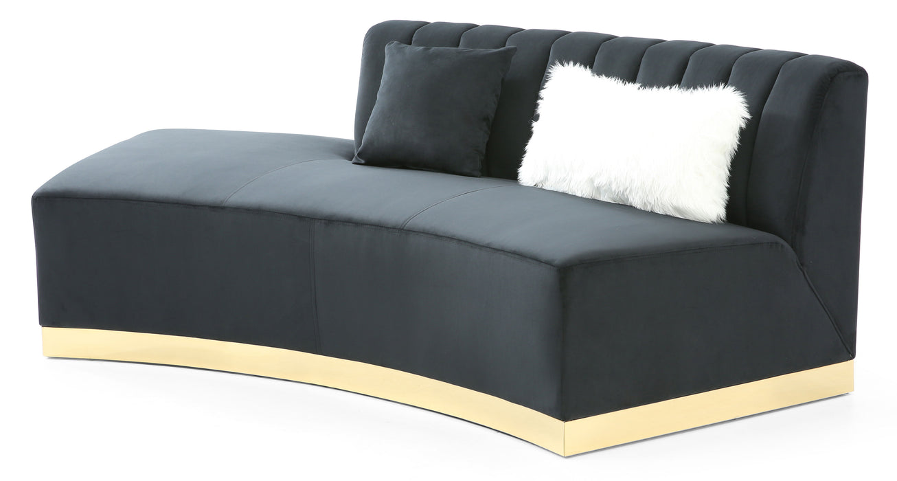 Glory Furniture Brentwood Chaise, Black