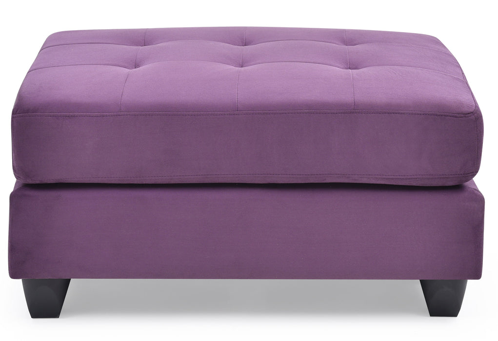 Glory Furniture Malone Ottoman, Purple