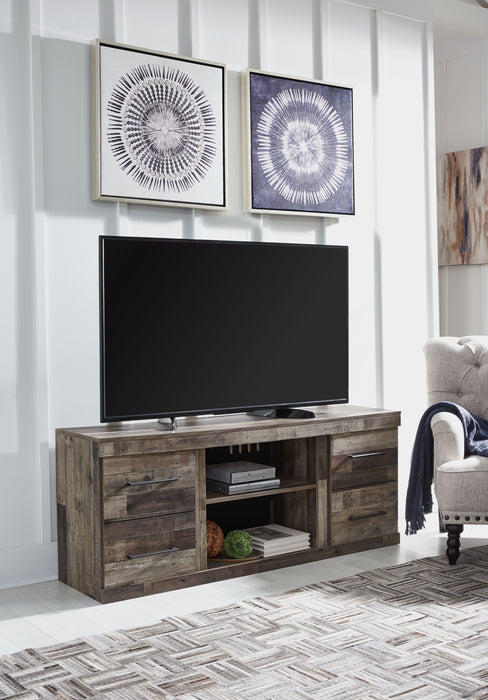 Derekson - Multi Gray - Suporte de TV LG com opção de lareira