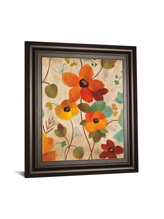 Vibrant Embroidery III By Silvia Vassileva - Framed Print Wall Art - Orange