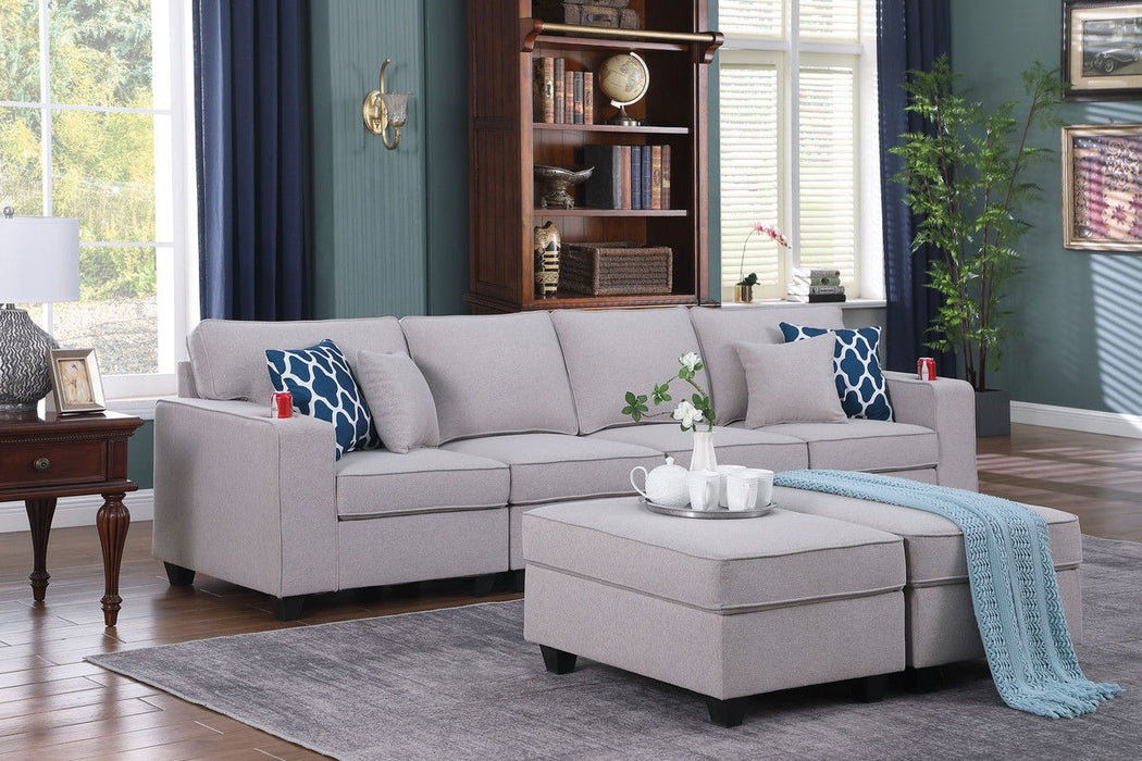 Cooper - Linen 4 Seater Sofa Set