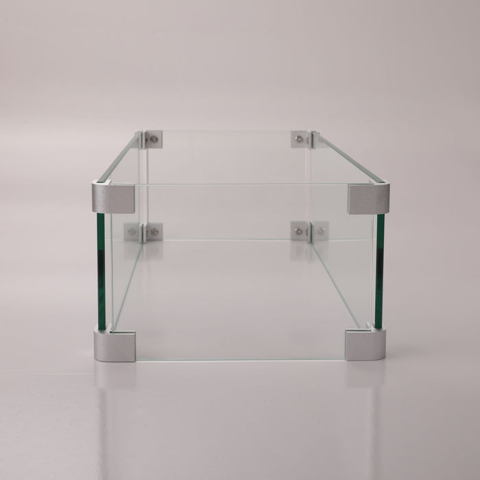 Glass Wind Gurad Square Glass Windshield For Fire Table