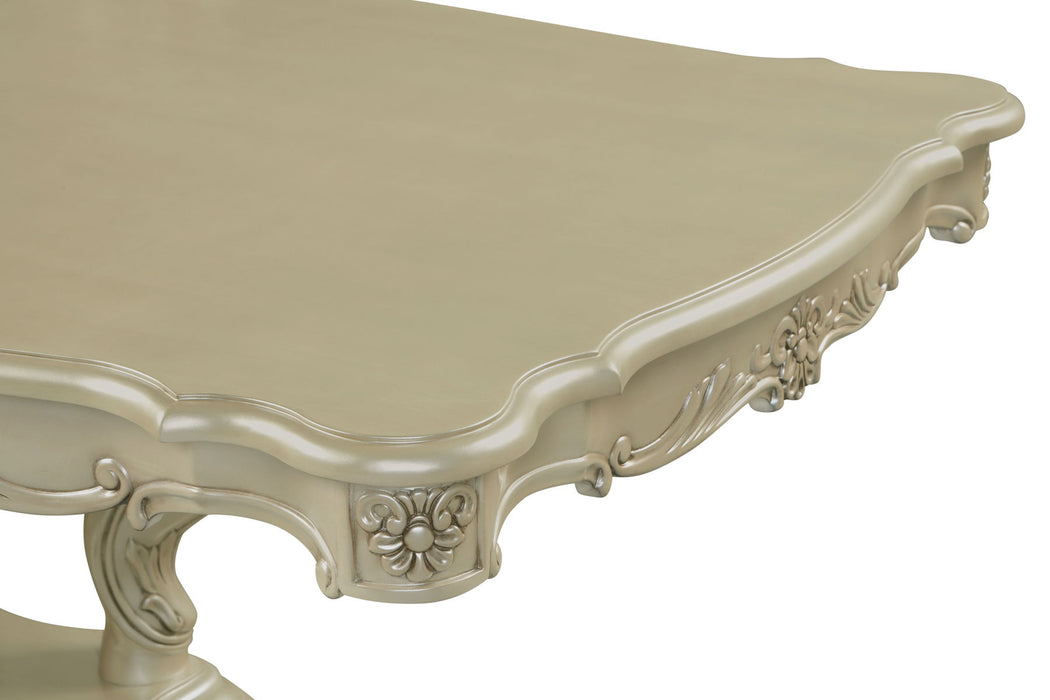 Monique - Dining Table Top & Base - Pearl Silver