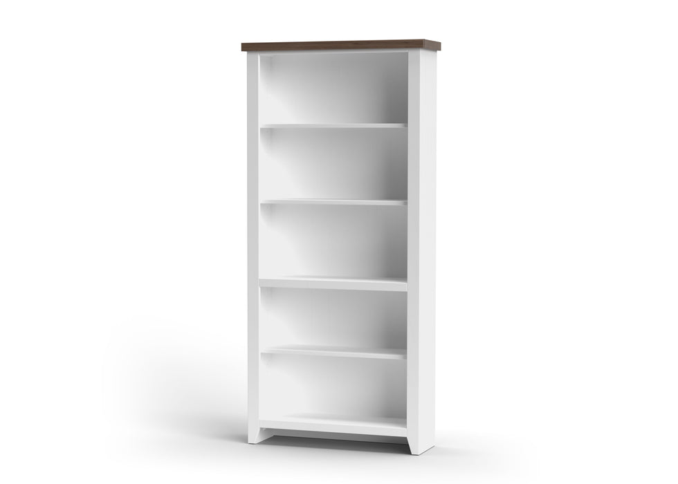 Hampton - 72" High 5-Shelf Bookcase - Jasmine Whitewash And Barnwood