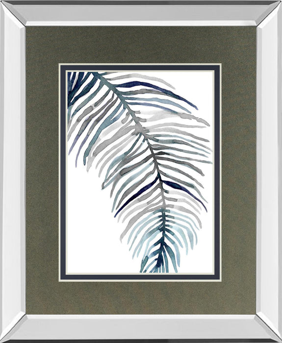 Blue Feathered Palm II By Emma Scarvey - Dark Gray