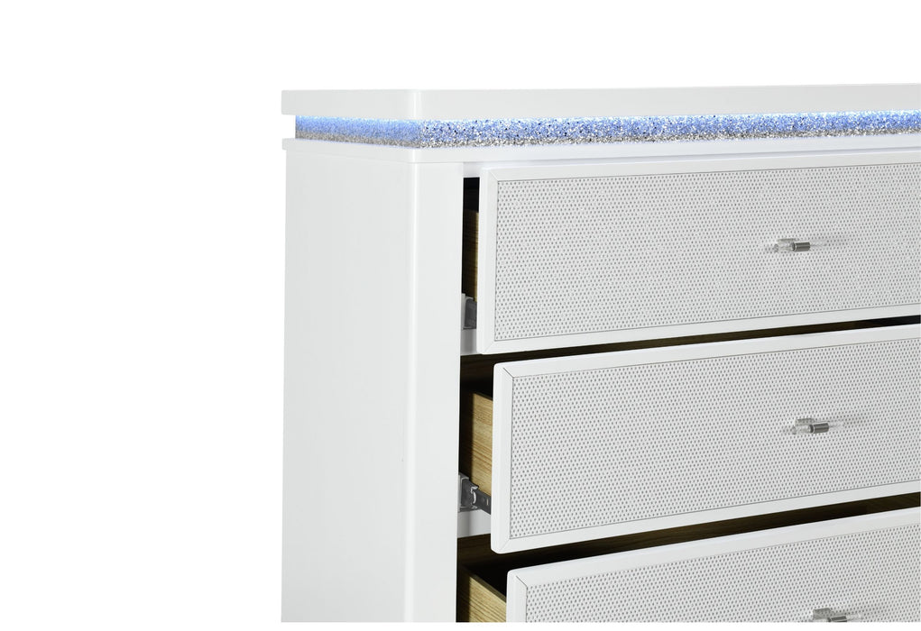 Alina - Dresser With LED - White