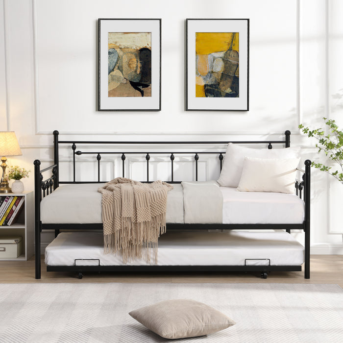 Twin Daybed With Trundle - Black