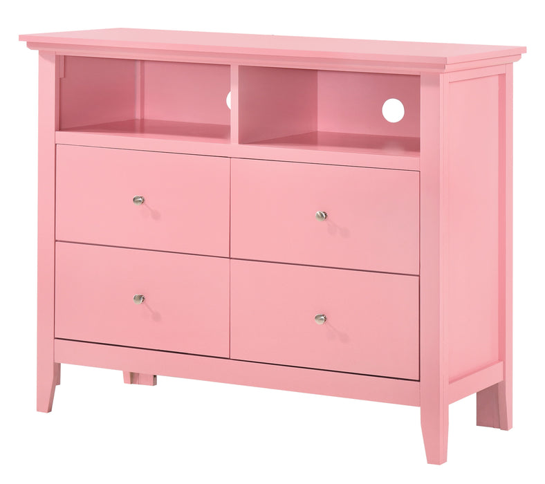 Glory Furniture Hammond TV Media Chest, Pink