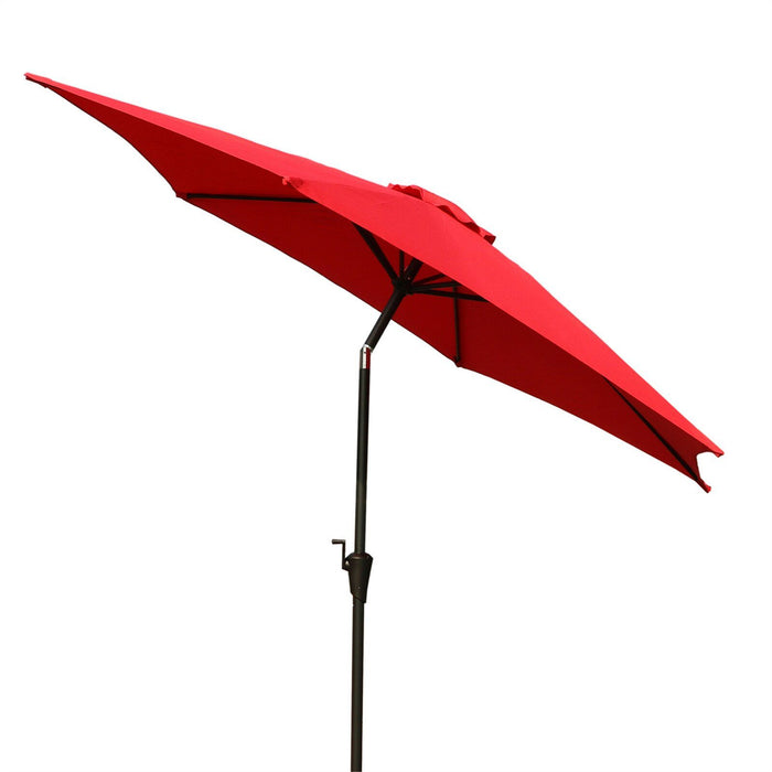 8.8' Outdoor Aluminum Patio Umbrella With 42 Pound Square Resin Umbrella Base