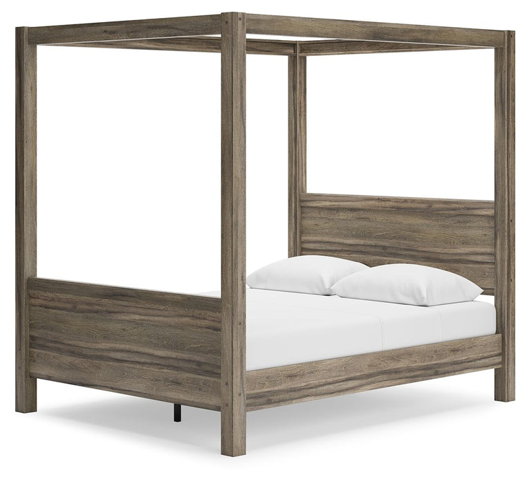 Shallifer - Brown - Queen Canopy Bed