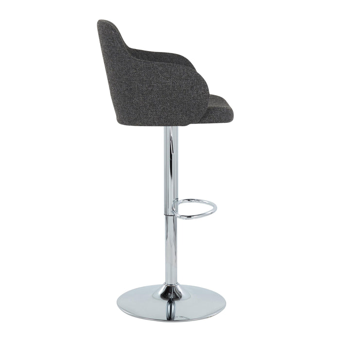 Boyne - Contemporary Adjustable Barstool With Swivel With Oval Footrest (Set of 2)