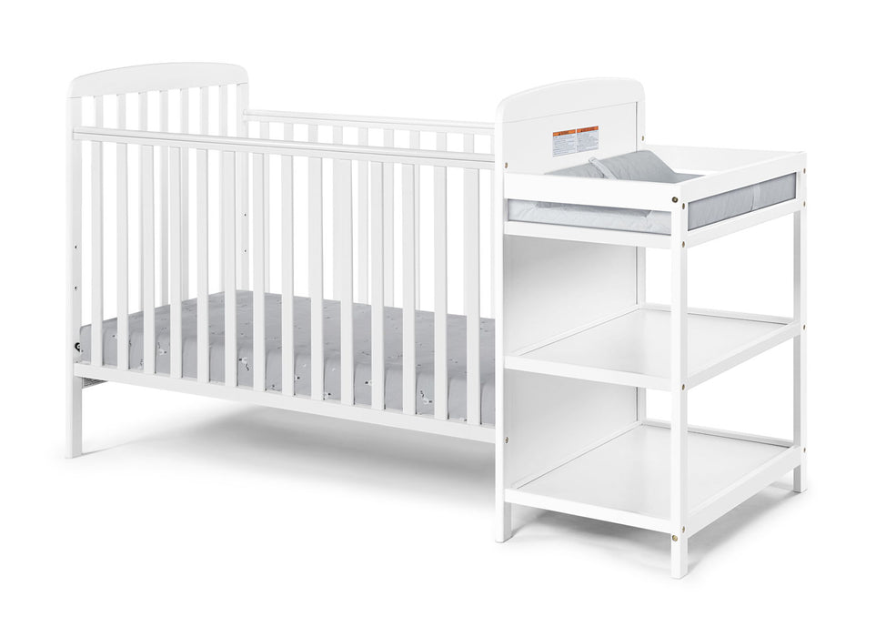 Ramsey 3-In-1 Convertible Crib And Changer Combo - White