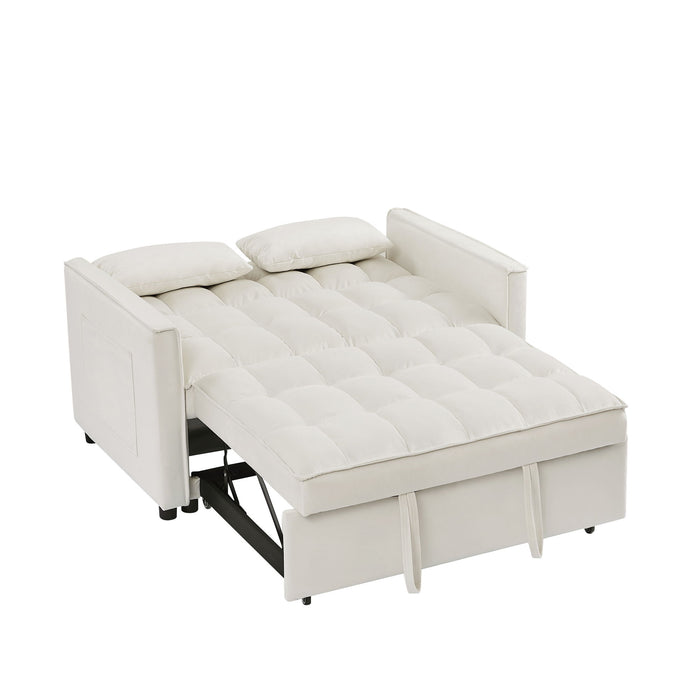 Off White Velvet Sofa Bed