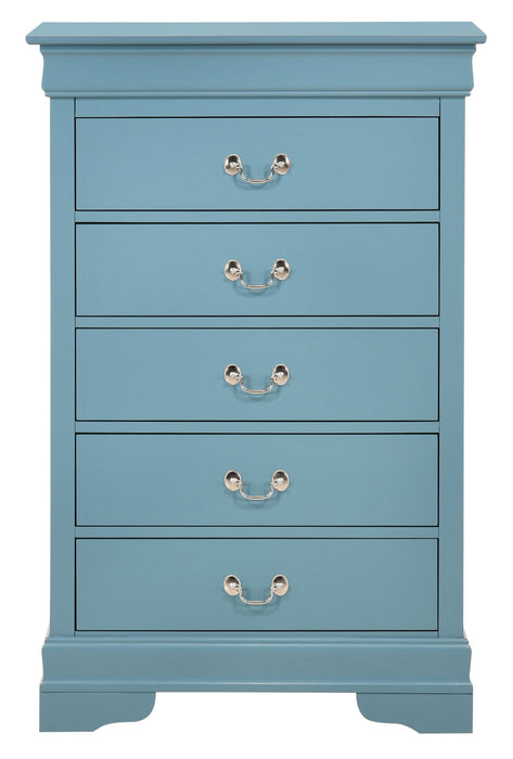 Glory Furniture Louisphillipe Chest, Teal