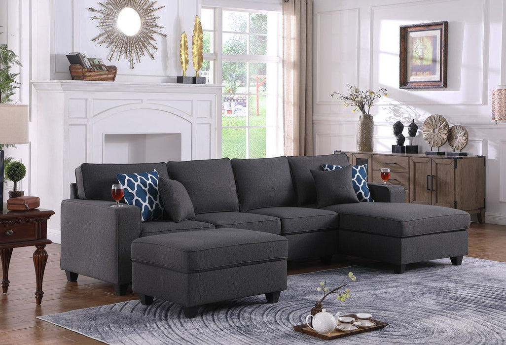 Cooper - Linen 5 Piece Sectional Sofa