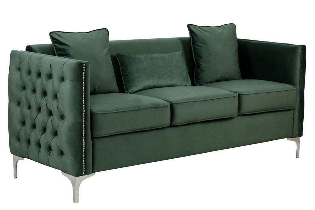 Bayberry - Velvet Sofa With 3 Pillows