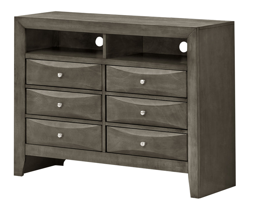 Glory Furniture Marilla Media Chest, Gray