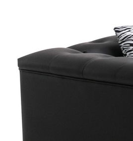 Sarah - Vegan Leather Tufted Chair With 1 Accent Pillow