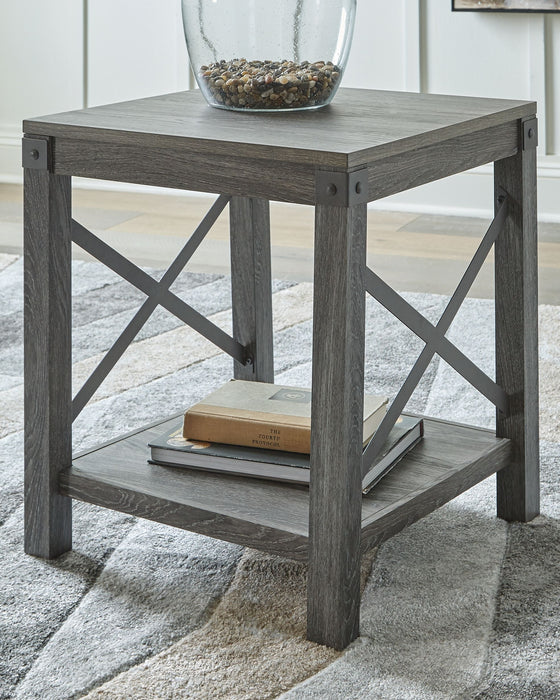 Freedan - Grayish Brown - Square End Table