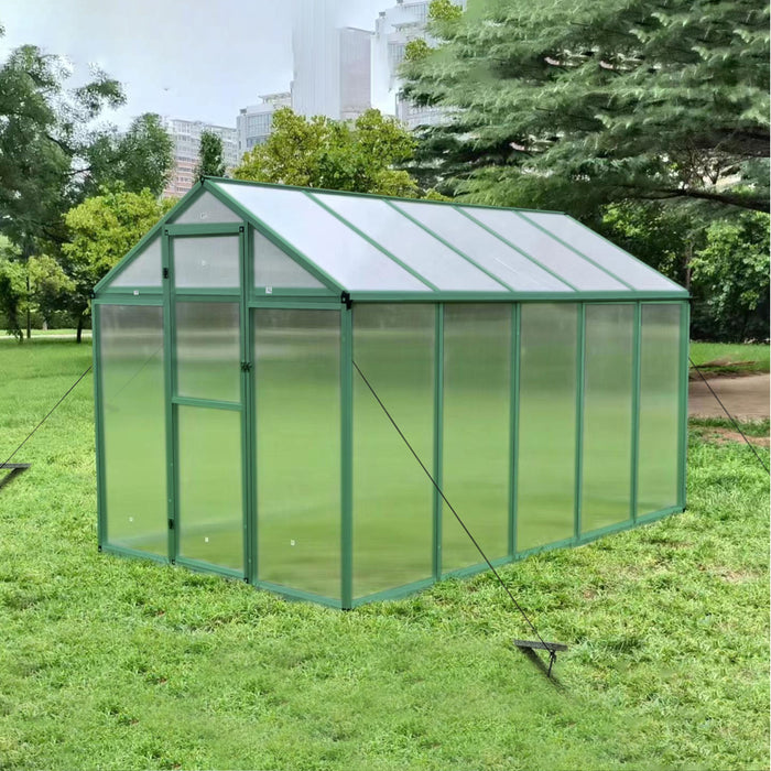 Newly Marketed Gain Height Windproofaluminum Greenhouse Polycarbonate Greenhouse Raised Base And Anchor Aluminum Heavy Duty Walk-In Greenhouses For Outdoor Backyard In All Season