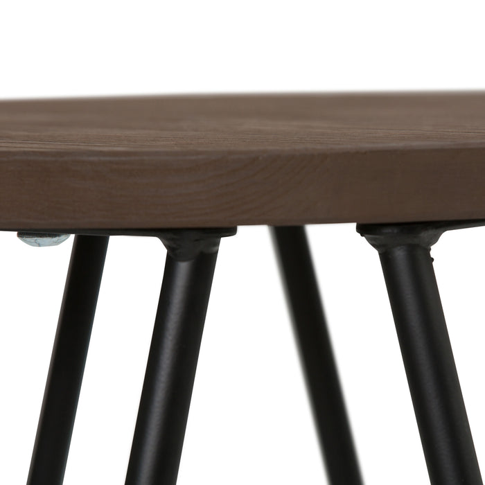 Simeon - Metal Stool with Wood Seat