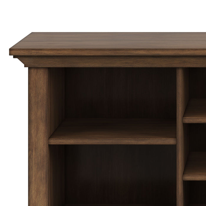 Redmond - TV Media Stand with Open Shelves - Rustic Natural Aged Brown