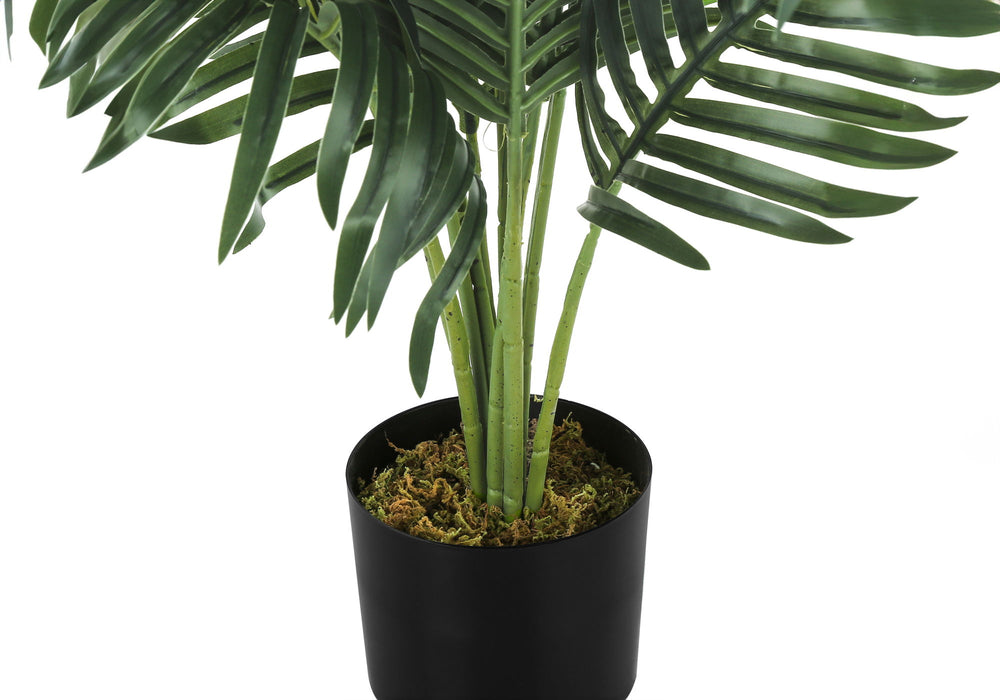 34" Tall, Artificial Plant, Palm Tree, Indoor, Faux, Fake, Floor, Greenery, Potted, Real Touch, Decorative - Green / Black