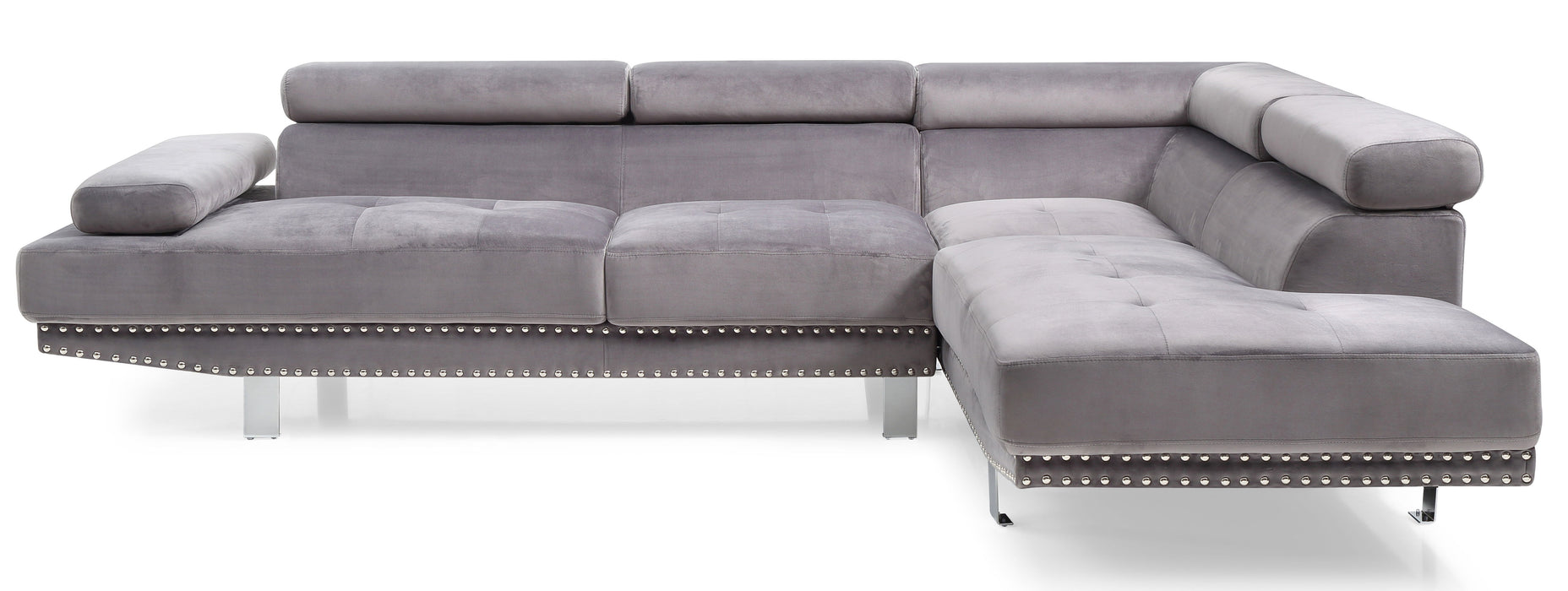 Glory Furniture DerEastern King Sectional, Gray