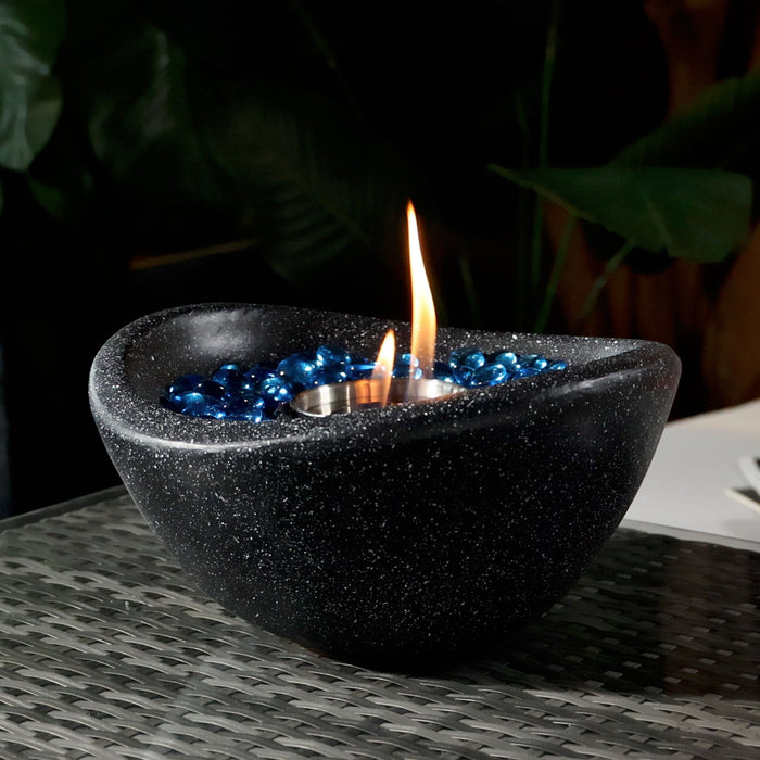Tabletop Fire Pit With Mixed Color, Outdoor&Indoor Fire Pit, Portable Concrete Fire Pit, Personal Ethanol Fireplace, Outdoor Table Top Fire Pit, Mini Fire Pit Smokeless Fire Bowl
