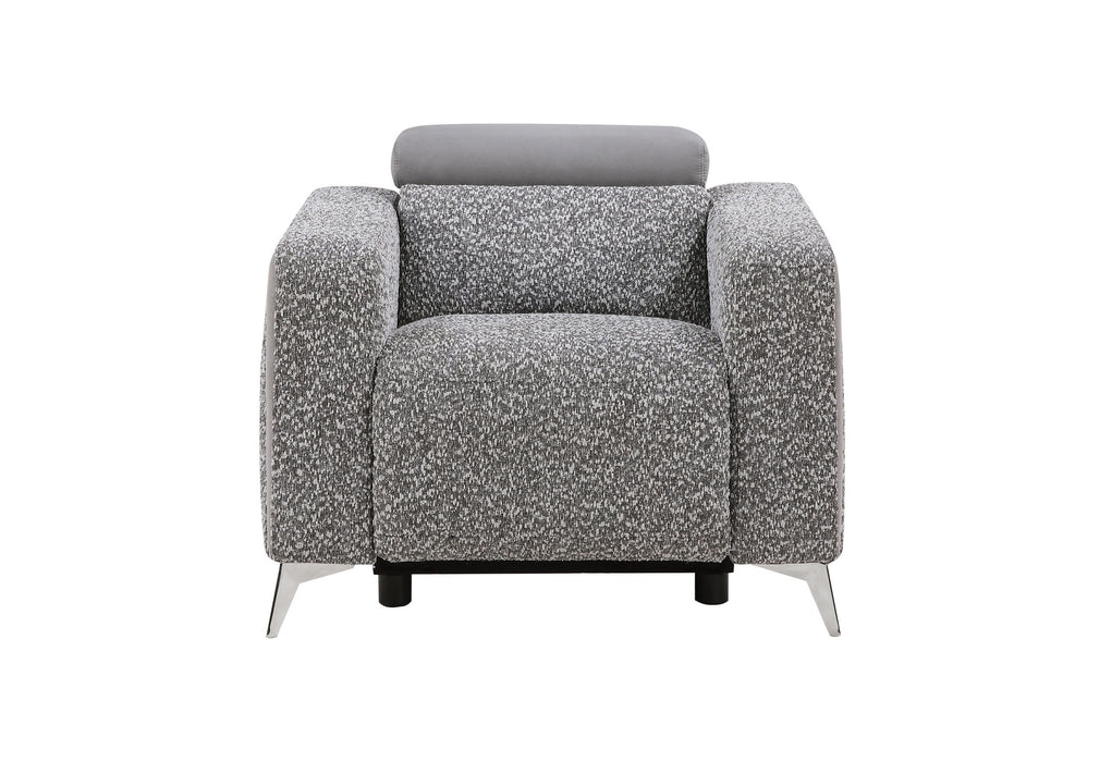 U8521 - 36 Power Recliner - Taupe / Dark Gray