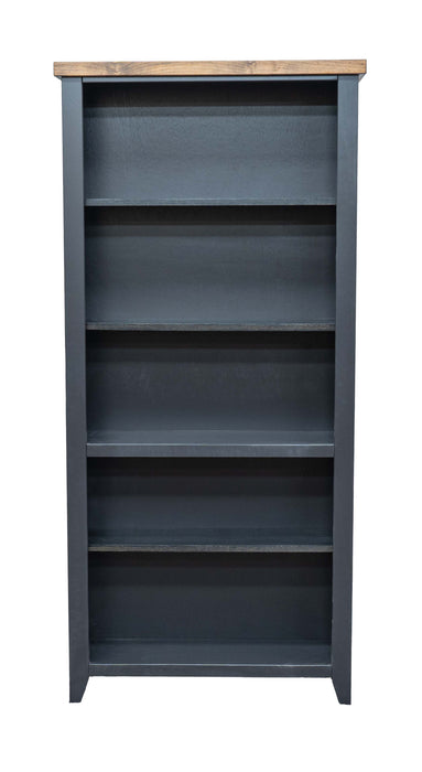 Essex - 72" High 5-Shelf Bookcase - Black And Whiskey