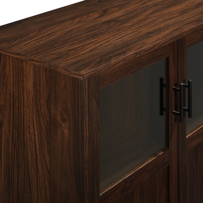 Modern Grooved Door Accent Cabinet