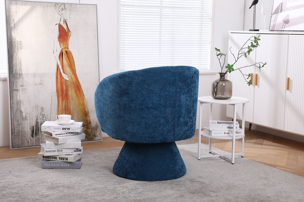 Swivel Accent Chair, Armchair Round Barrel Chair In Fabric For Living Room Bedroom