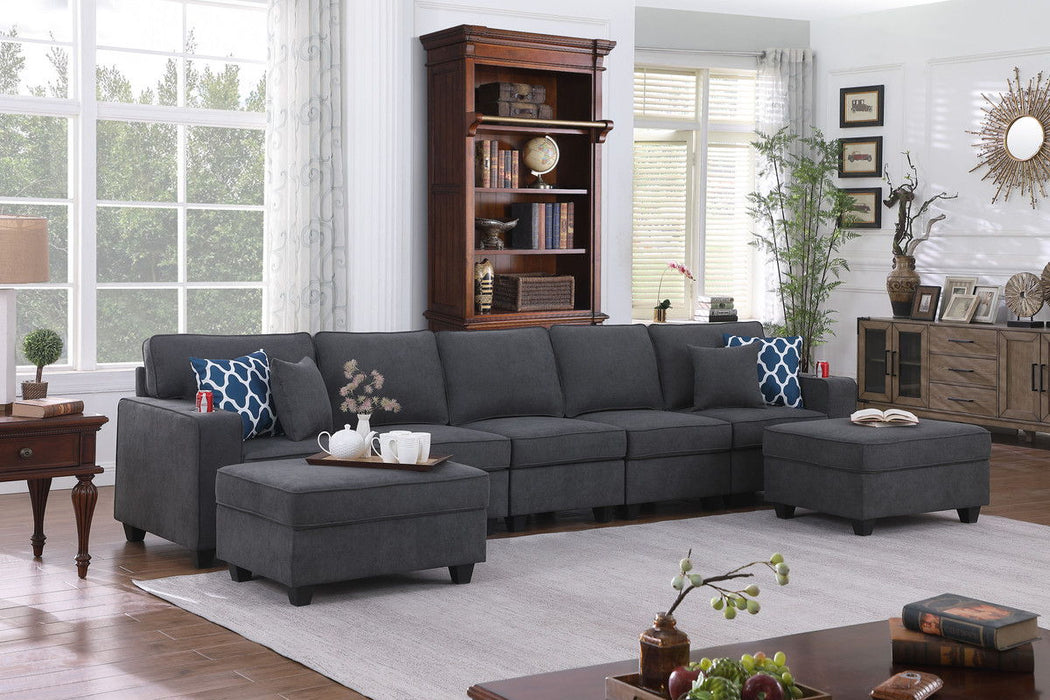 Cooper - Woven 5-Seater Sofa Set